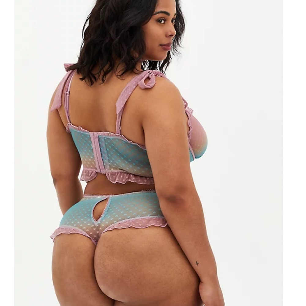 Torrid Gradient Ruffle Longline Bra Set - Picture 3 of 4